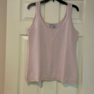 REDUCED - Worth Pale Pink Cashmere Sleeveless Sweater